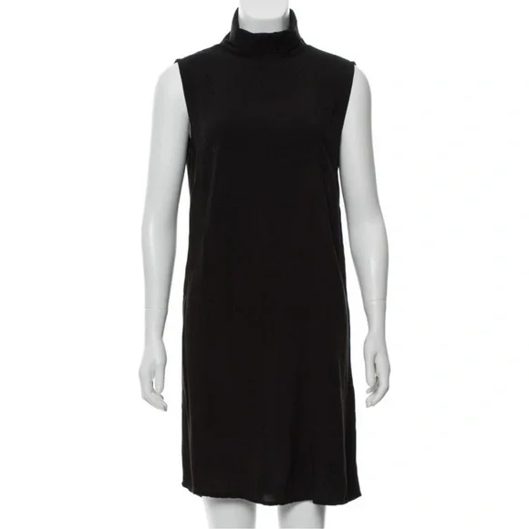 Jesse Kamm Open V-Back Mock Neck Black Dress XS | Collector’s Piece - Picture 1 of 10